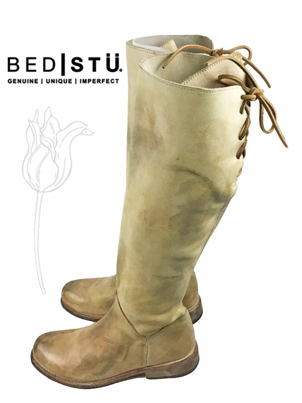 BED STU Manchester Wide Calf Tall Leather Riding Boots